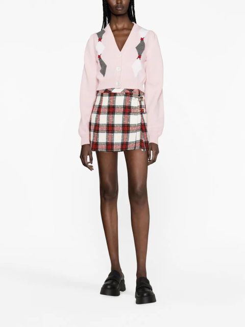 Alessandra Rich intarsia-knit floral-detail cardigan - Pink - zdjęcie produktu nr 2