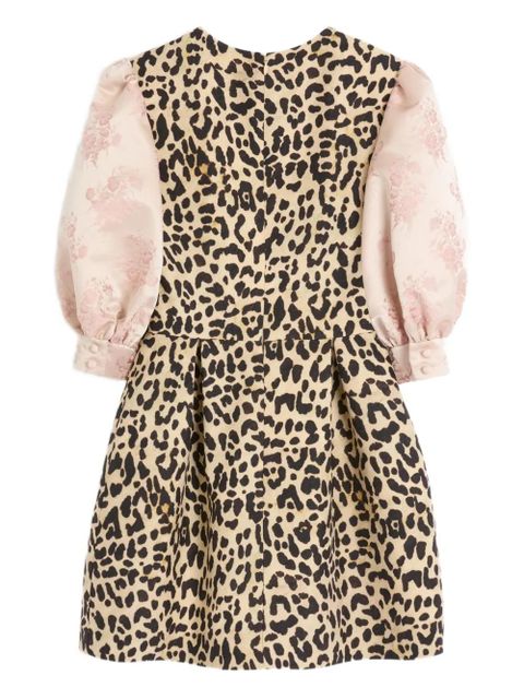 Valentino Garavani leopard-print mini dress - Neutrals