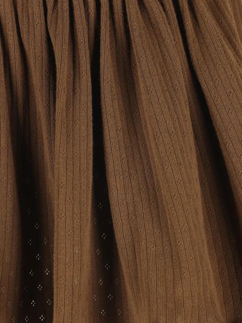 Miu Miu lace-trim mini skirt - Brown