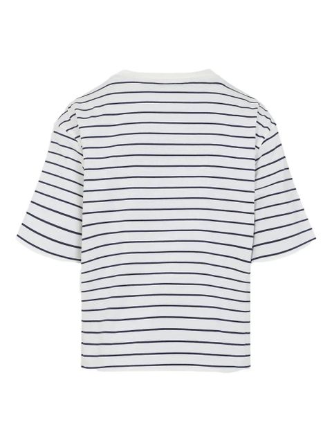 Miu Miu striped logo T-shirt - White - zdjęcie produktu nr 2