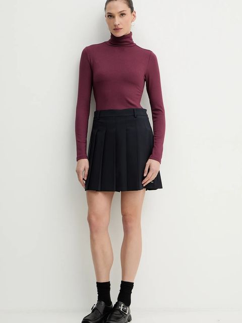 Levi's longsleeve kolor bordowy z golfem A8769 - zdjęcie produktu nr 2