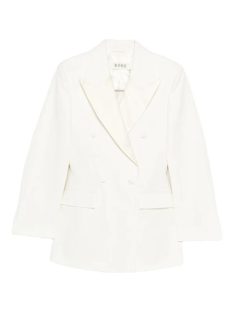 Róhe hourglass tuxedo blazer - White