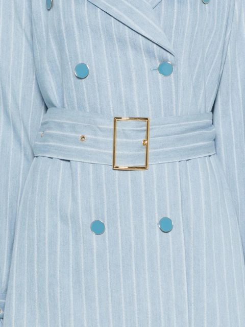 Rowen Rose striped belted coat - Blue