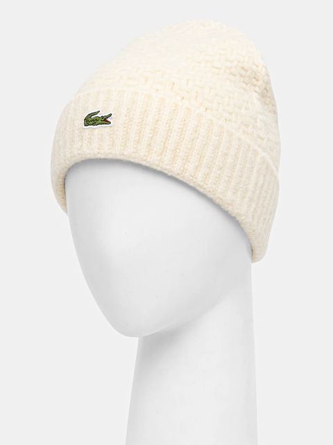 Lacoste czapka z dodatkiem wełny kolor beżowy RB8203 - zdjęcie produktu nr 2