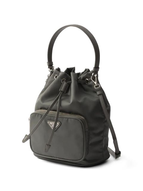 Prada Duet drawstring bucket bag - Grey
