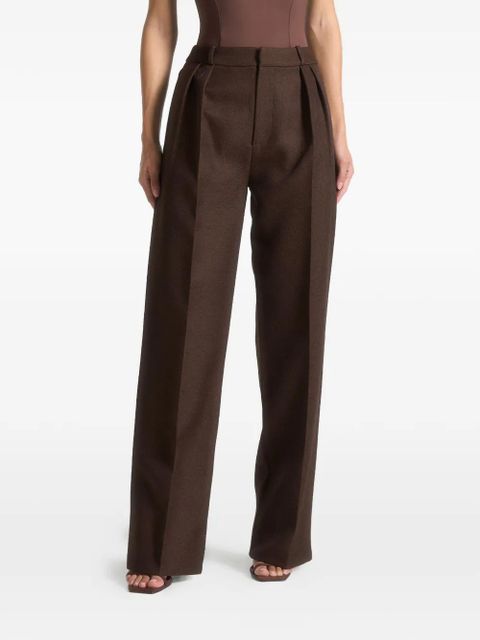 Manière De Voir Julie twin-pleat tailored trousers - Brown