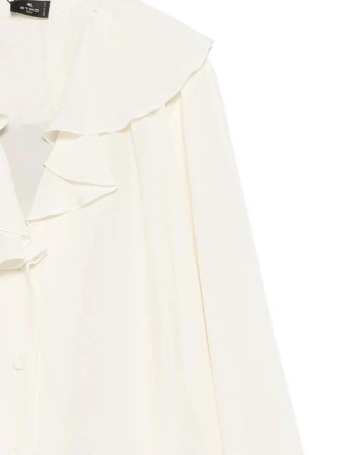 ETRO ruffled-collar shirt - White - zdjęcie produktu nr 2