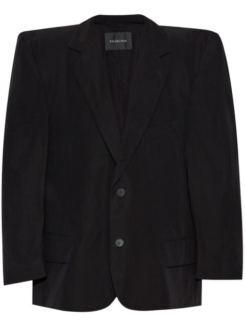 Balenciaga cut away boxy blazer - Black