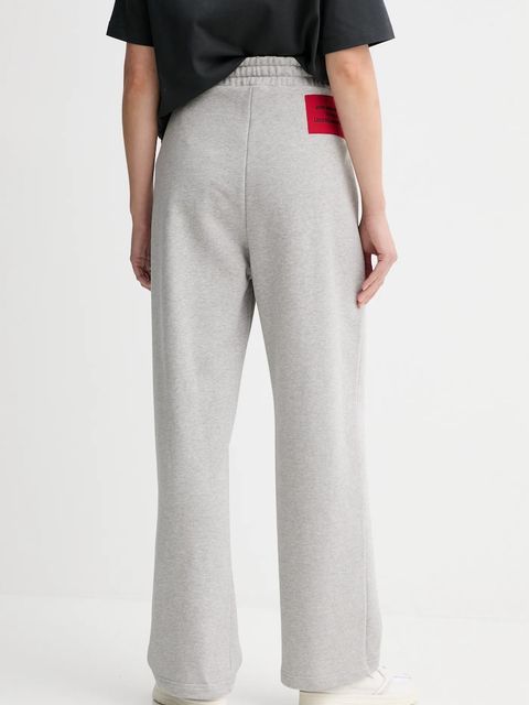 MAX&Co. spodnie dresowe bawełniane damskie kolor szary gładkie 2528786012200