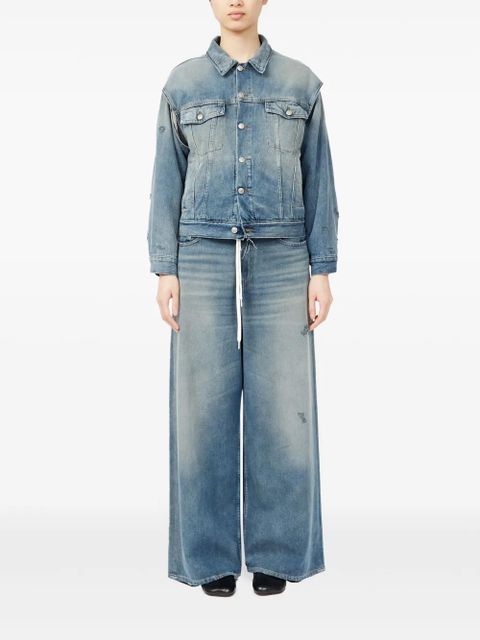 MM6 Maison Margiela single-stitch denim jacket - Blue - zdjęcie produktu nr 2