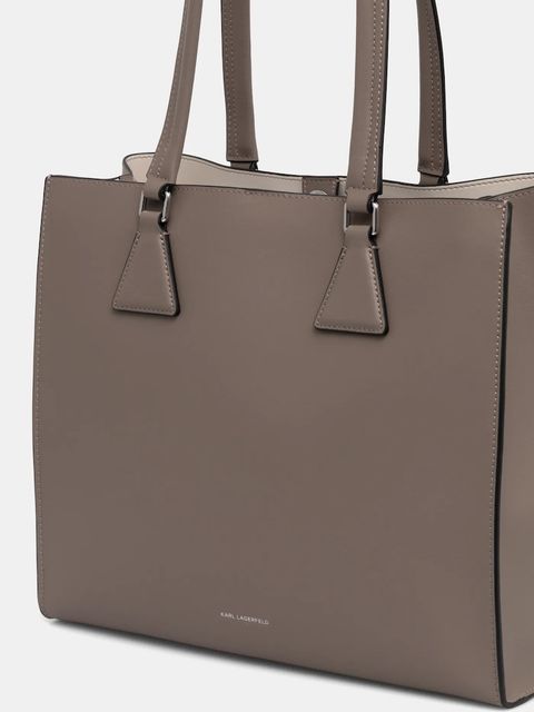 Karl Lagerfeld torebka skórzana kolor szary A1W30410 - zdjęcie produktu nr 2