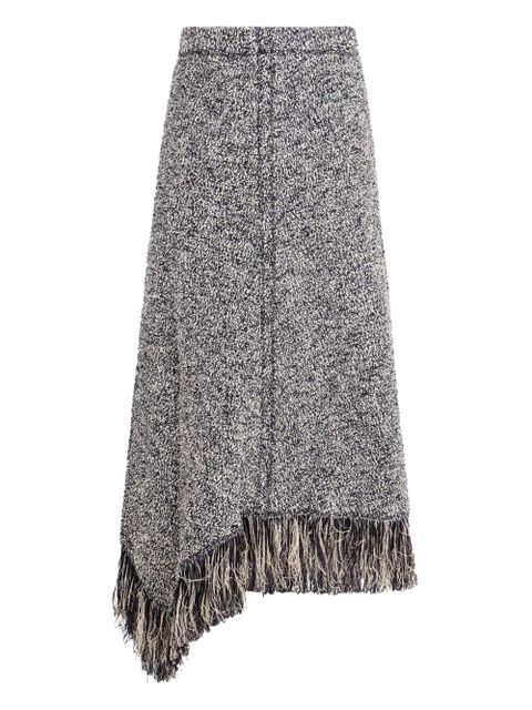Rabanne fringed asymmetric skirt - Blue - zdjęcie produktu nr 2