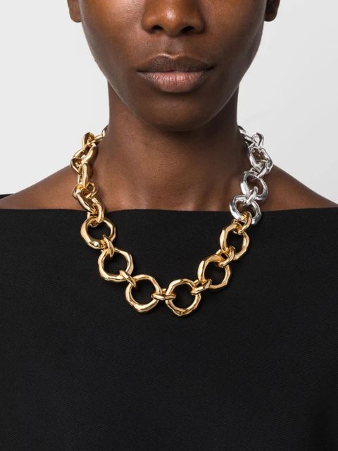Jil Sander two-tone chunky chain necklace - Gold - zdjęcie produktu nr 2
