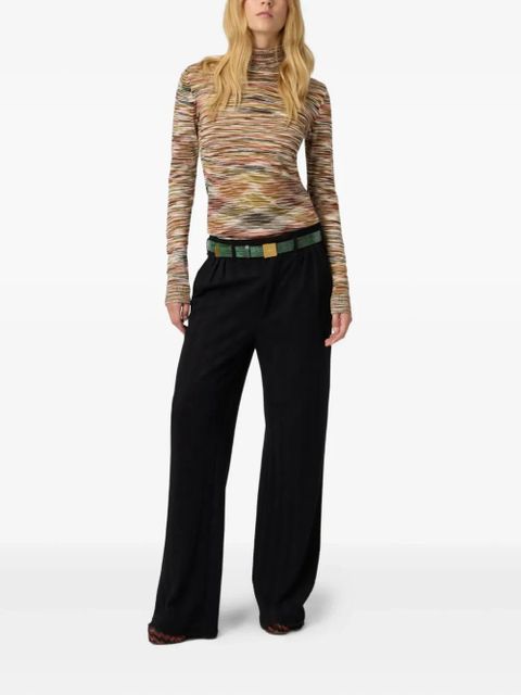 Missoni stripe-pattern turtleneck sweater - Neutrals