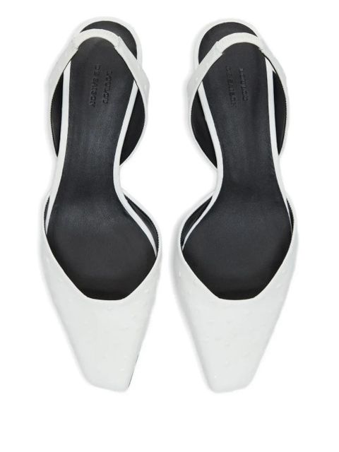 LouLou de Saison square-toe slingback pumps - White