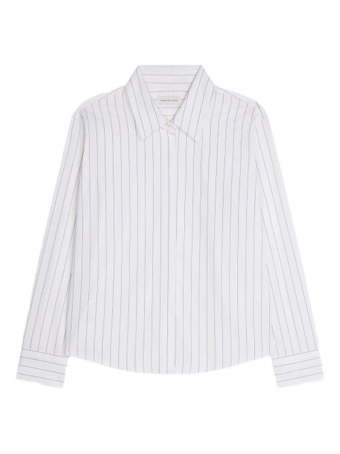 DRIES VAN NOTEN pinstripe cotton shirt - White - zdjęcie produktu nr 1