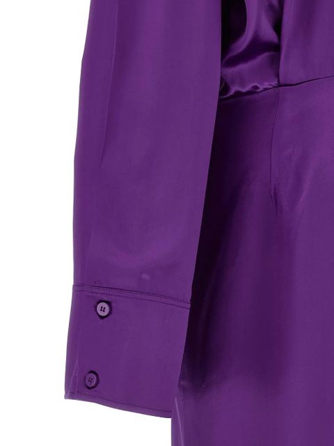 The Attico asymmetric button chemisier midi dress - Purple - zdjęcie produktu nr 2