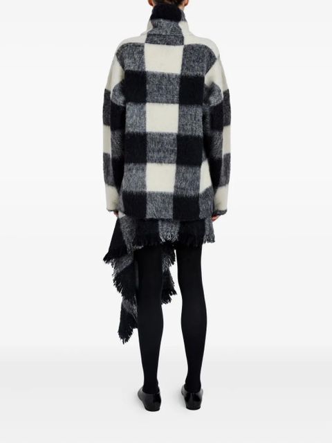 Proenza Schouler checked fringed asymmetric skirt - Black - zdjęcie produktu nr 2