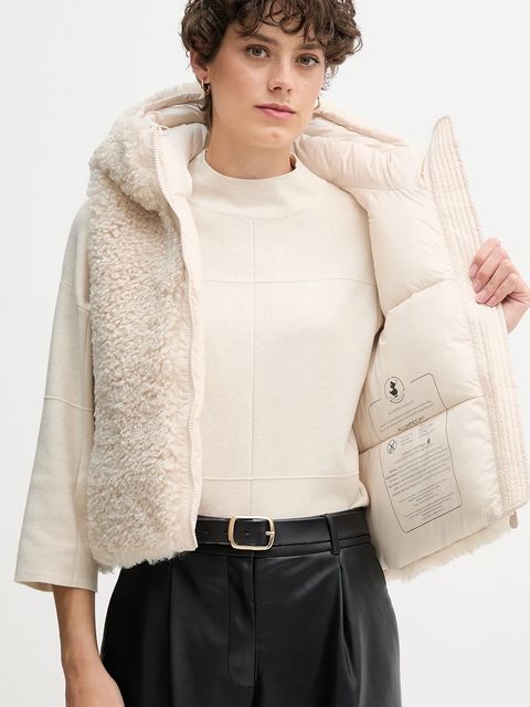 Save The Duck bezrękawnik AYLA kolor beżowy zimowy D82501W.CURL21