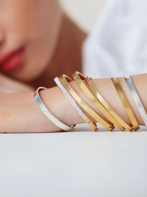 Monica Vinader Essential diamond pave bangle - Silver - zdjęcie produktu nr 2