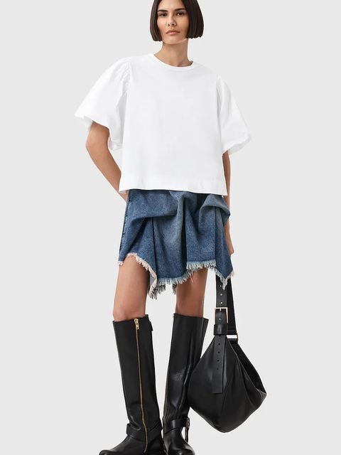 AllSaints t-shirt bawełniany JESS damskie kolor biały W031JD