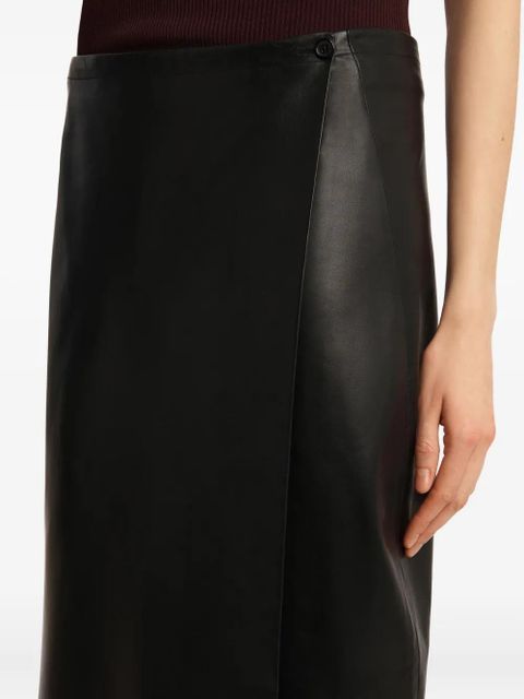 KHAITE panelled wrap midi skirt - Black - zdjęcie produktu nr 2