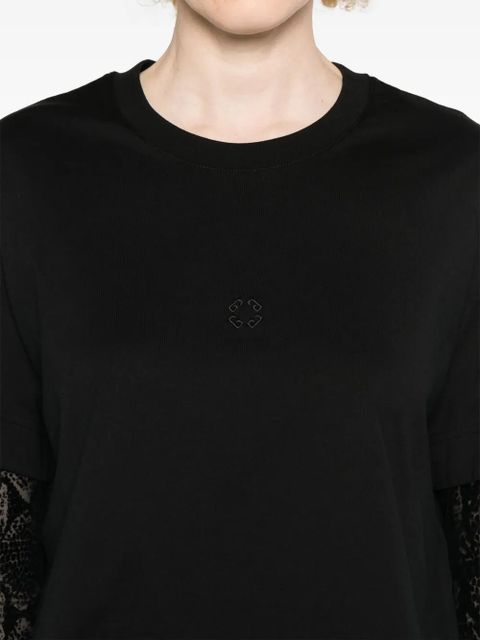 Givenchy overlapped cropped T-shirt - Black