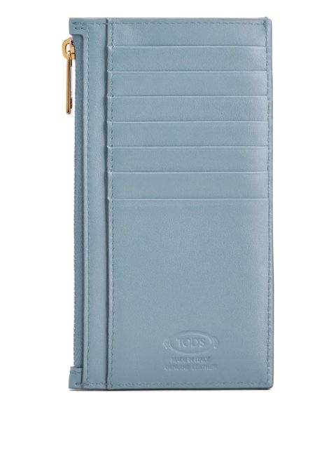 Tod's zip-detail card holder - Blue - zdjęcie produktu nr 2