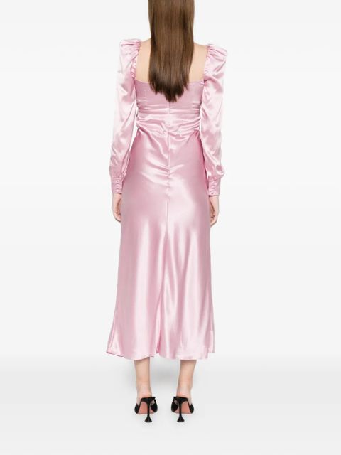 Alessandra Rich lace-detail midi dress - Pink