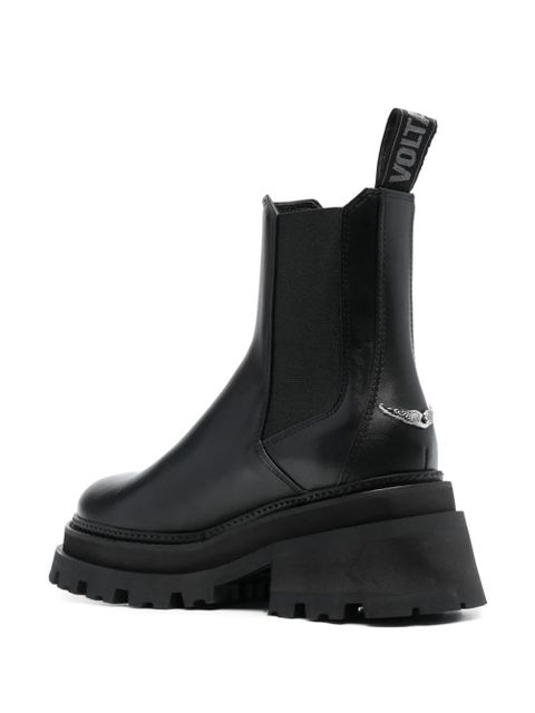 Zadig&Voltaire round-toe leather Chelsea boots - Black