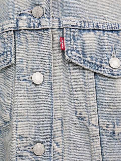 Levi's kurtka jeansowa kolor niebieski przejściowa oversize A1743