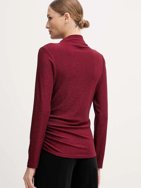 Joseph Ribkoff bluzka damska kolor bordowy gładka 254162