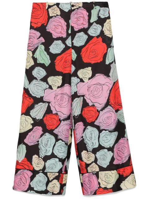 Marni floral-print trousers - Black - zdjęcie produktu nr 1