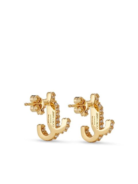 Jimmy Choo JC crystal-embellished stud earrings - Gold
