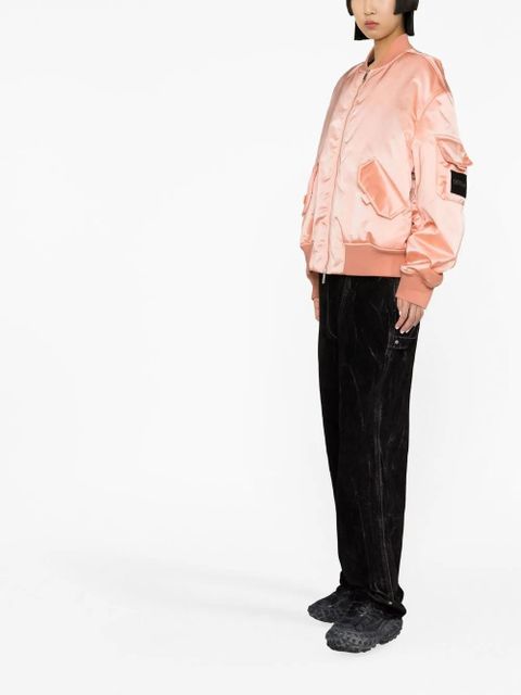 Off-White Laundry logo-patch bomber jacket - Orange