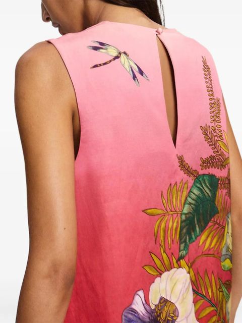 ALEMAIS Inez floral-print sleeveless mini dress - Pink