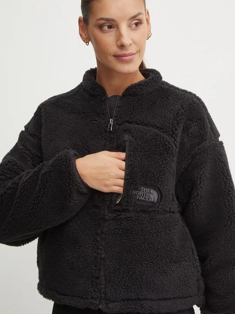 The North Face bluza polarowa SPORTY STREET kolor czarny gładka NF0A88ZBJK31 - zdjęcie produktu nr 2