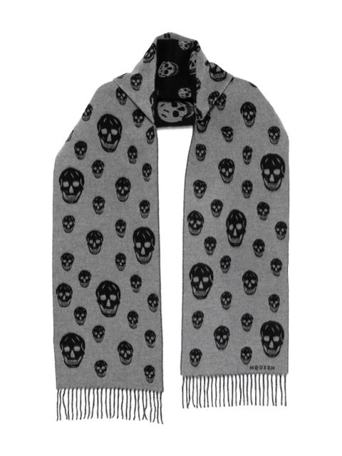 Alexander McQueen fringed scarf - Grey - zdjęcie produktu nr 1