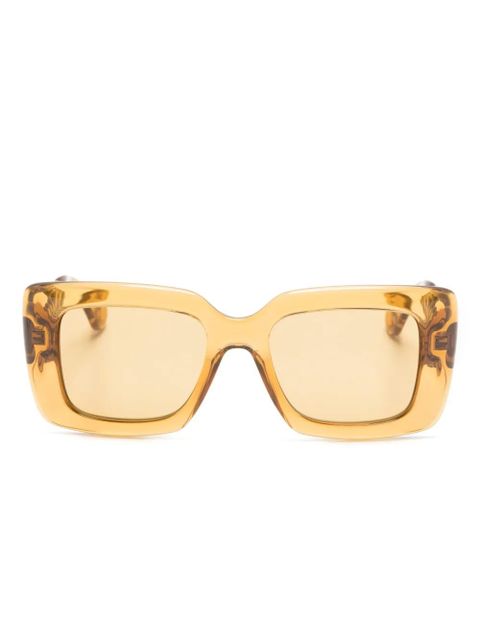 Lanvin braided-arms rectangle-frame sunglasses - Yellow - zdjęcie produktu nr 1