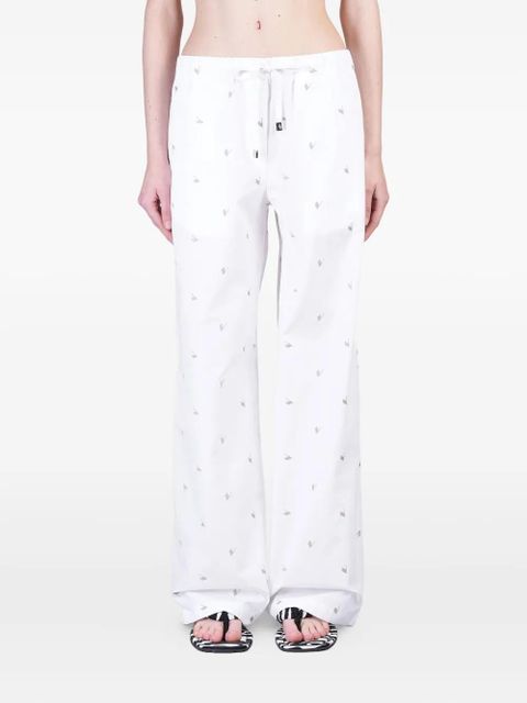 The Attico logo-embroidered trousers - White - zdjęcie produktu nr 1