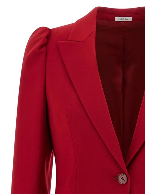 Alexander McQueen puff-sleeve single-breasted blazer - Red - zdjęcie produktu nr 2