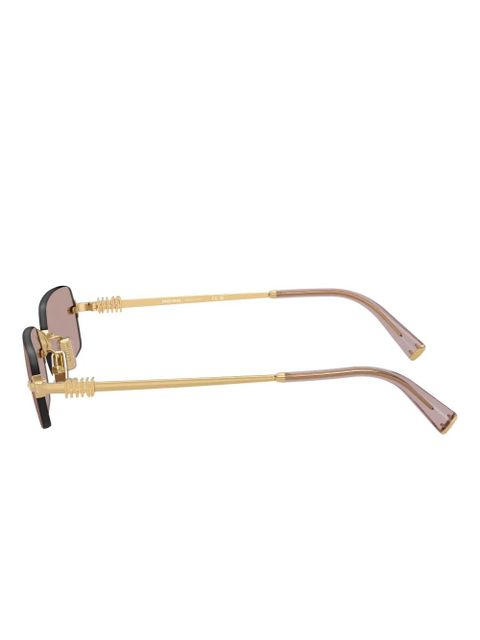 Miu Miu Eyewear rectangle-frame sunglasses - Gold