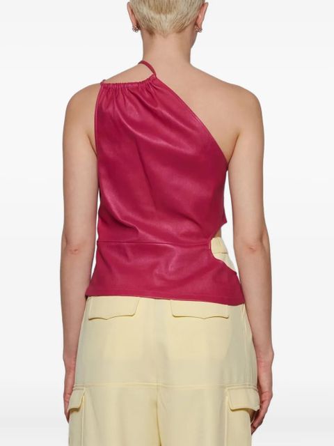 AMIRI one-shoulder cut-out top - Pink