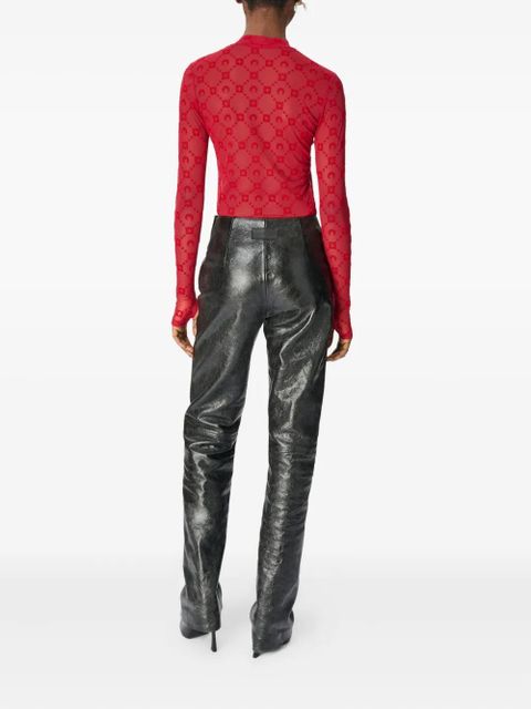 Marine Serre Glossy Moon trousers - Black - zdjęcie produktu nr 2