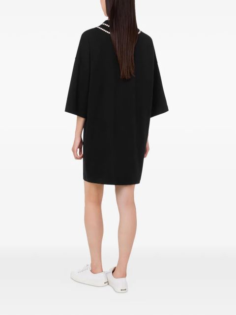 Moschino logo-print mini dress - Black