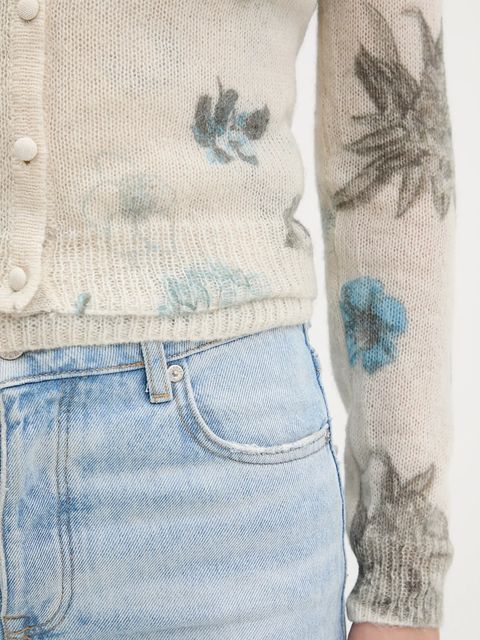 Desigual kardigan z domieszką wełny ESTOCOLMO damski kolor beżowy lekki 25WWJF14 - zdjęcie produktu nr 2