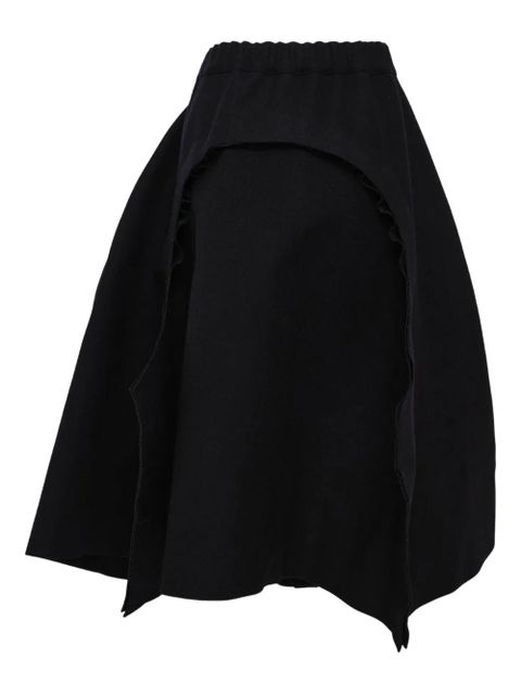 Comme Des Garçons asymmetric-hem midi skirt - Black - zdjęcie produktu nr 2