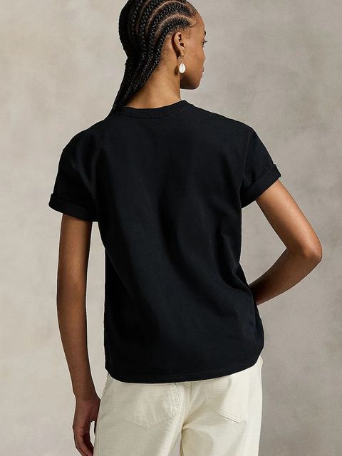 Polo Ralph Lauren t-shirt bawełniany damski kolor czarny 211971712 - zdjęcie produktu nr 2