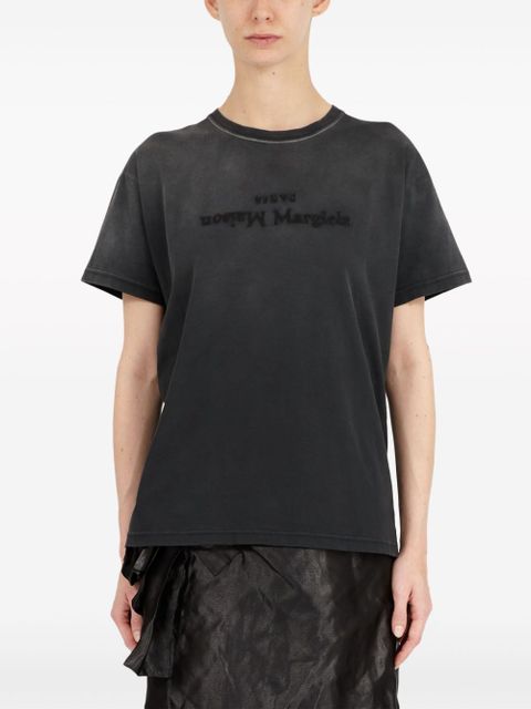 Maison Margiela Reverse logo-print cotton T-shirt - Black