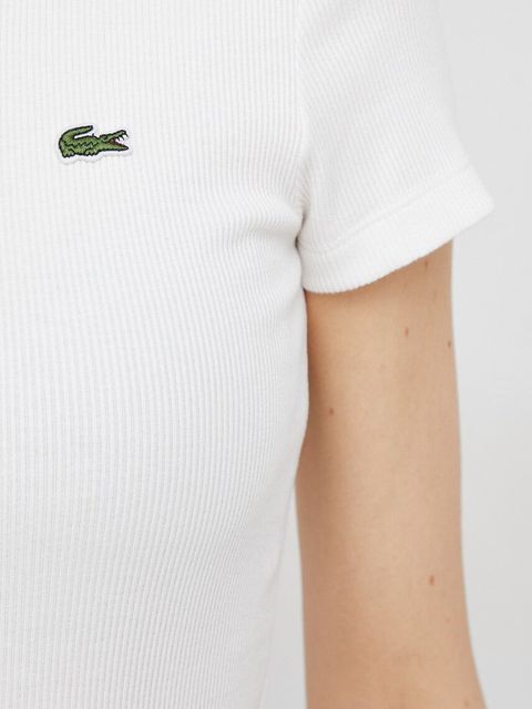 Lacoste t-shirt bawełniany damski kolor biały TF5538
